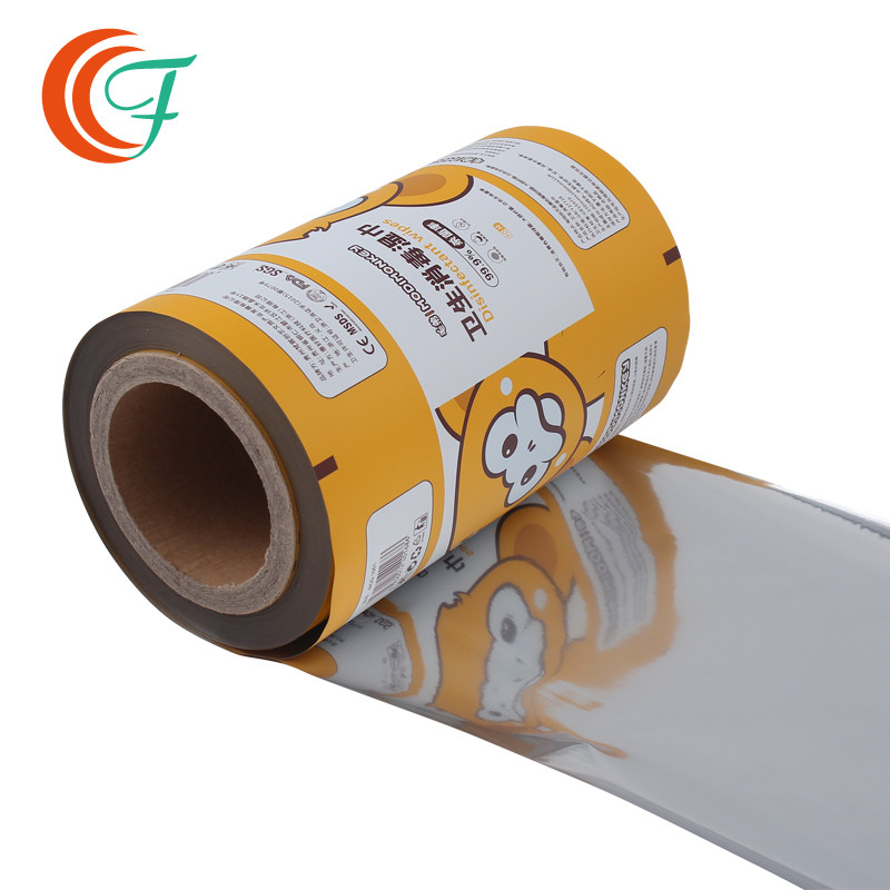 Disinfectant Wipes Pet Packaging Film Flexible Dog Wet Wipes Printed Packaging Film Roll