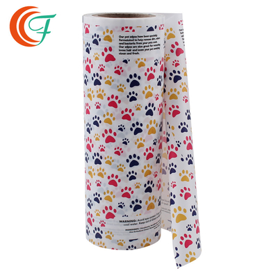 Washing Detergent Flexible Packaging Films 0.1mm Animal Wet Wipes Plastic Stretch Wrap Roll
