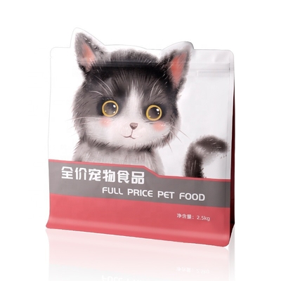 Superior Technology Resealable Zipper Flexible Packaging Bag Moisture Proof For Cat Dog Food Storage