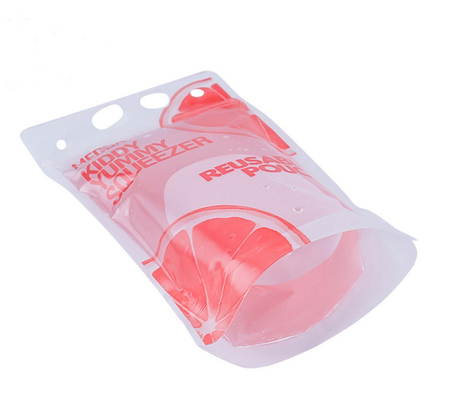 Super Sealing Zipper Lock Bag Juice Drink Stand Up Pouch Drinking Bag Flexible Packaging Bag