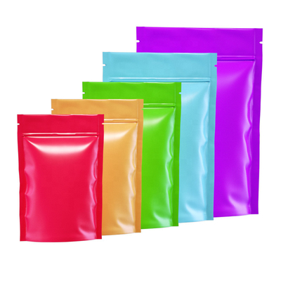 Colorful Printed Stand Up Packaging Pouches Zipper Commercial Packaging Plastic Bags